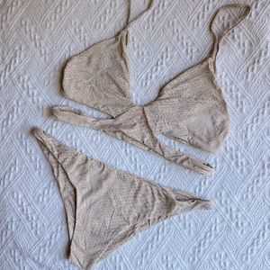Acacia Swimwear Light Snake Print Bikini Set